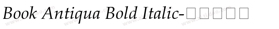 Book Antiqua Bold Italic字体转换